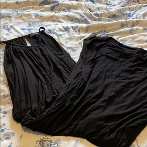 Maxi round neck spaghetti strap dress